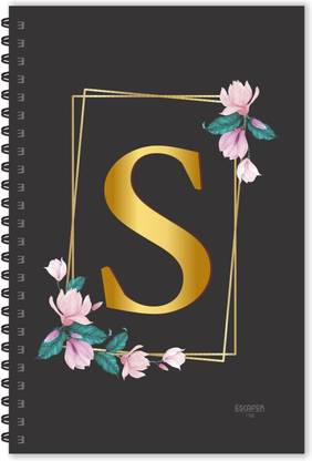 ESCAPER S letter diary (Ruled - A5), S initial Diary, S alphabet diary A5 Diary Ruled 160 Pages