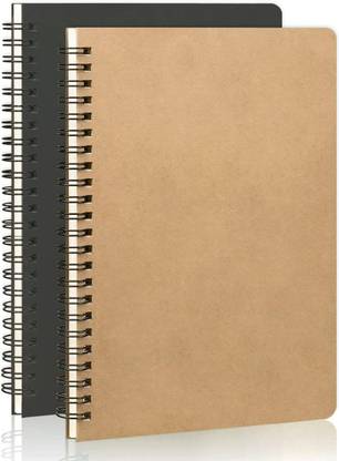 Dynta Softcover Unlined Spiral Notebooks Blank Journals A5 Notebook Blank 120 Pages