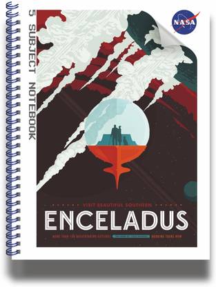 ANUPAM Nasa 5 Subject Spiral Notebook - 70 GSM Ruled Paper Regular Notebook - Pages 200 (Size : 22x29) - Ideal for Profesionals & Students 200 Pages