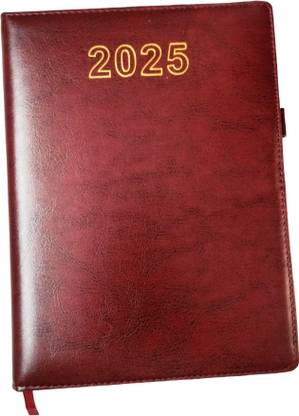 Excel 2024 Executive Style Diary with Sunday Full Page Regular Diary 2025 with Pen Holder Ruled 365 Pages