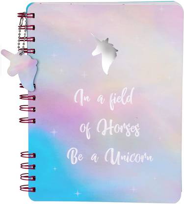 Doodle Unicorn Notebook with Dangler A5 Diary Ruled 160 Pages
