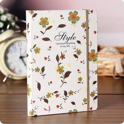 Lyla Portable A5 A6 Cute Diary Flower Journal A5 Journal Ruled 96 Pages