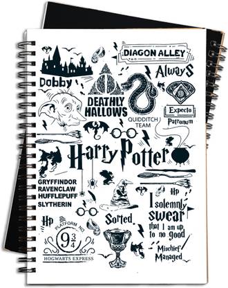 CLICKEDIN Harry Potter Dairy 1 ruled 100 pages Unique Design Spiral Harry Potter Dairy A4 Diary Ruled 100 Pages
