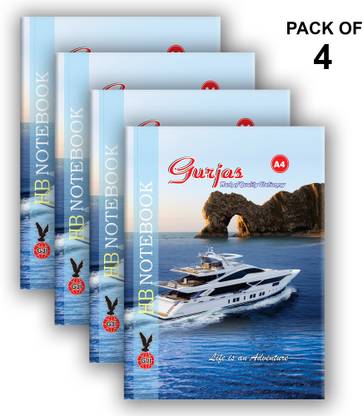 Gurjas HB Notebook A4 Notebook Ruled, Single Line 388 Pages
