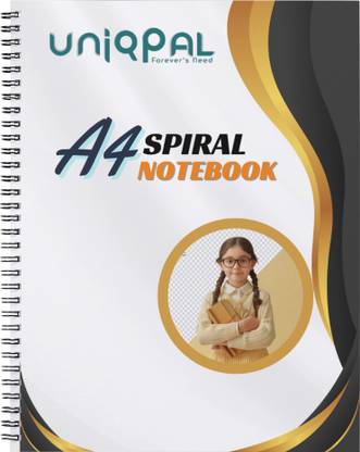 UNIQPAL SET OF 1 A4 Notebook Ruled 200 Pages