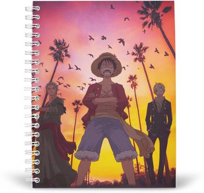PurpleBees ONE PIECE LUFFY ANIME Diary A5 Diary Unruled 160 Pages
