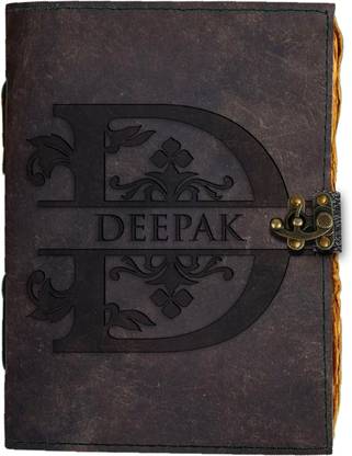 DI-KRAFT Handmade Classic Design Leather-DEEPAK Printed Diary A5 Diary Unruled 200 Pages
