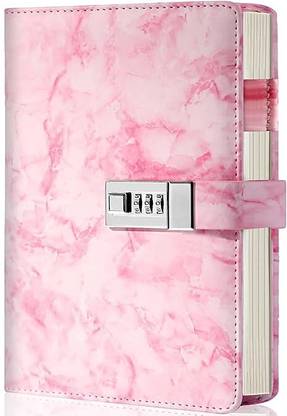 Sergio DIARY WITH LOCK PINK A5 Notebook 96 Pages