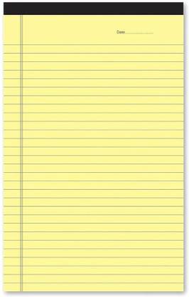 Gopalstationery Notepads for Office, school, Premium 70 GSM Paper Ruled Pad A5 Note Pad Printed Format Register 70 Pages