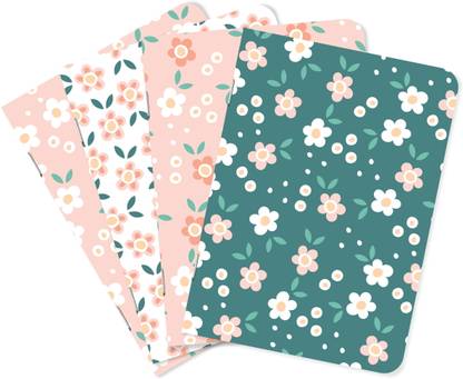 Raptech notebook Unique Stationery items, Easy to Carry, Plain Cute (Daisy Flower) A5 Diary UnRuled 240 Pages