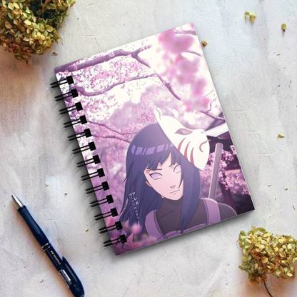 THEME VINTAGE Naruto Anime Hinata Hyuga Designer Notebook A5 Notebook Unruled 160 Pages