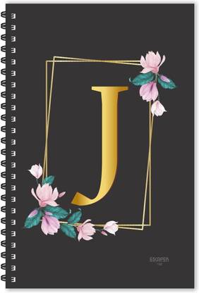 ESCAPER J letter diary (Ruled - A5), J initial Diary, J alphabet Notebook A5 Diary Ruled 160 Pages