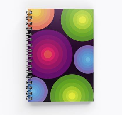 RJPRINTS Gradient Circles A4 Notebook Unruled 160 Pages