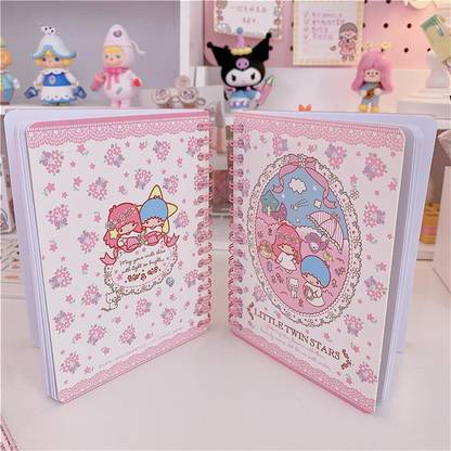 Lyla Kawaii Japanese Style Cute Cartoon Printed Pattern Notebook A4 Journal Ruled 120 Pages