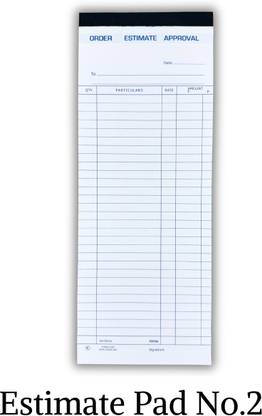 NEELGAGAN Estimate Pad No.2 (10.5 cm x 28.0 cm) Regular Writing Pad Ruled 160 Pages