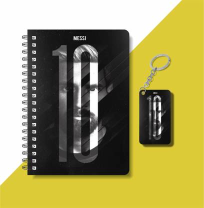 craft maniacs FOOTBALLER DIARY & KEYCHAIN A5 Notebook RULED 120 Pages
