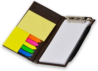 GRYPHUS BY SS CREATION Notepad with Sticky Notes, Arrow Flags Memo Pad with Black Pen Pocket-size Note Pad Plain 50 Pages