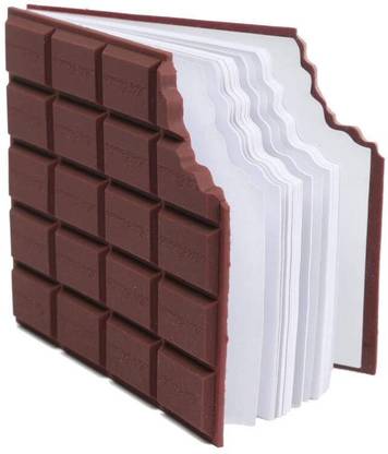 DEVEDITZ Chocolate Shaped Personal Desk Notepad Memo Book Small Diary (Brown) Pocket-size Diary . 60 Pages