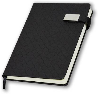 Flipkart SmartBuy Black Diary Planner Note Book Year Journal Unique Gift For Man And Woman A4 Notebook Ruled 180 Pages
