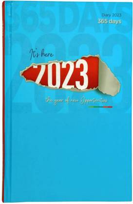 Global Diaries Premium '2023' New Year Diary Sunday Full Page A5 Diary Single Ruled 365 Pages