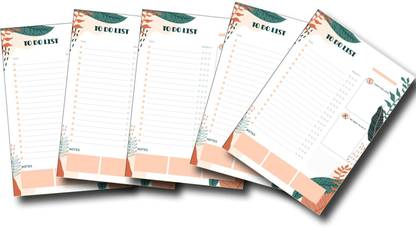 INNAXA Do List Planner A5 Note Pad Blank 50 Pages