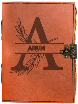 DI- KRAFT Handmade Classic Design Leather-ARUN Printed Diary A5 Diary Unruled 200 Pages