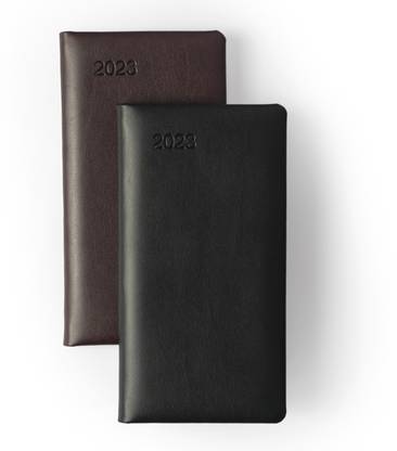 MAHAVIR | Slim Line Vertical New Year Dated Diary | Week-at-a-Glance | PU Cover | Pocket-size Planner | Ruled | 164 Pages