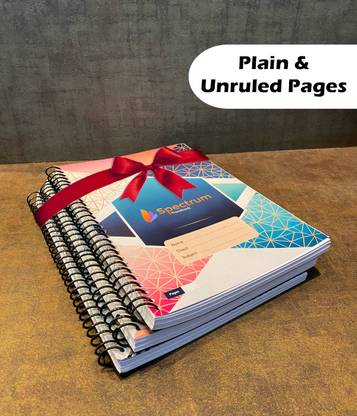 GARGANDASSOCI SPECTRUM A4 Notebook PLAIN AND UNRULLED 140 Pages