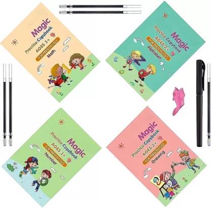 KIDCOPY Preschool Handwriting Practice with Smooth Writing Pen A4 Cash Memo RULE 40 Pages