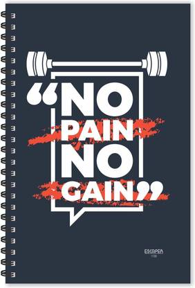 SADAFAL No Pain No Gain Motivational Quotes Diary (Ruled-A5), Quotes on Diary A5 Diary Ruled 160 Pages