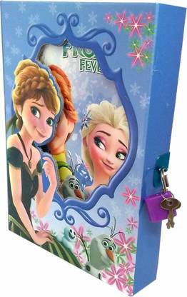 TECHNOCHITRA FRROZAN PRINTED PERSONAL LOCK DAIRY FOR KIDS Regular Diary 1 100 Pages