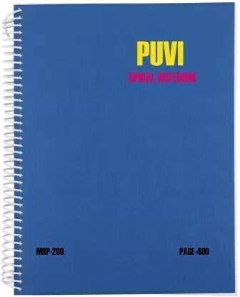 Puvi SPIRAL NOTEBOOK A4 Notebook Ruled 400 Pages