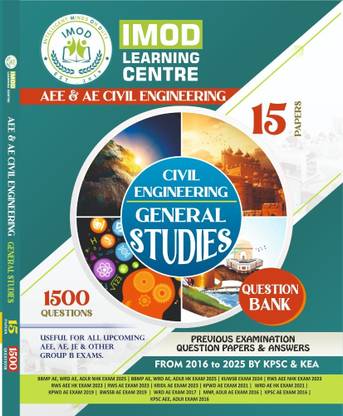 IMOD LEARNING CENTRE KPSC GENERAL STUDIES QUESTION BANK FOR AEE AE KAS PSI FDA IN KARNATAKA PSC A4 Notebook UNRULED 210 Pages