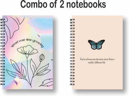 ROT RIX combo of 2 Notebooks A5 Diary Unruled 144 Pages