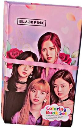 AARNASHOPPE BLACKPINK COLOURING BOOK SET Regular Gift Set RULING SHEETS 60 Pages