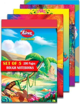 Srinivasa Rough Notebooks 200 Pages( 2 Subjects Scrap Books) 5 Practice Books for Students Regular Notebook Unruled / Blank 200 Pages