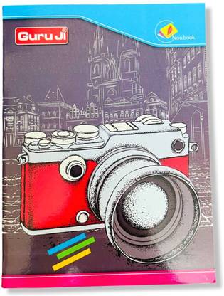 Guruji Regular Exercise NoteBook (Pack of 8) A4 Notebook SINGLE LINE 128 Pages