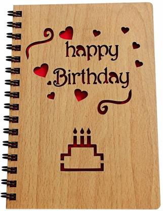 Asmi Collections Happy Birthday Diary for Gifting Book-size Notebook Ruled 200 Pages