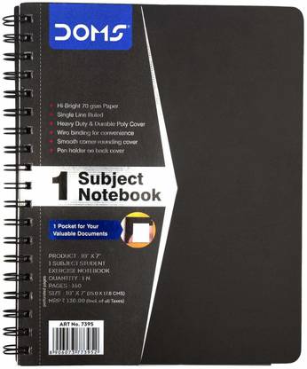 DOMS rolled paper Diary A5 Diary Ruled 160 Pages