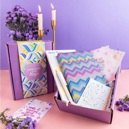 Doodle A5 Undated Notebook Gift Set | Includes: Hard Bound A5 Notebook , Pen, Notepad, Notecards, etc in a Gift-Ready Box|Perfect for Your Workspace | 160 Pages