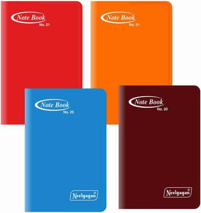 NEELGAGAN No. 21 Vintage Notebook, Soft Cove (5.75cm x 9.0cm) Assorted Notebook Ruled 120 Pages