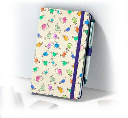 Doodle Monk BIRD Dotted Journal Hardcase |A5|160 Pages, Inner Pocket, Pen loop, Dot-Grid A5 Journal Designed 160 Pages