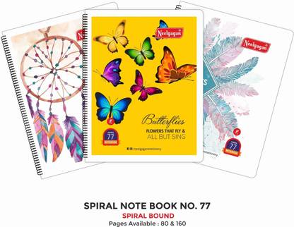 NEELGAGAN No.77 Spiral Notebook Book-size Notebook Ruled 160 Pages