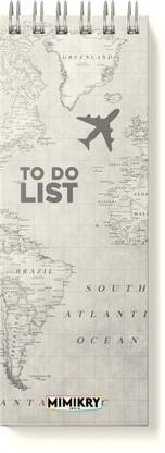 Mimikry To Do List 120 gsm Hard Cover | 3.25 x 9 inches | Regular Desk Planner Ruled 100 Pages