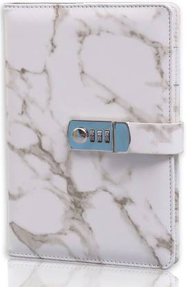 Atha A5 PU Leather Innovation Lock Diary with Password Lock A5 Notebook Signal Line Diary 162 Pages