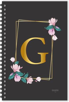 ESCAPER G letter diary (Ruled - A5), G initial Diary, G alphabet Notebook A5 Diary Ruled 160 Pages