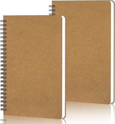 TWONE 2 Pack Spiral Notebook A5 Notebook Ruled 120 Pages
