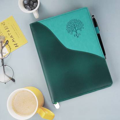 Erminio Palamino EXECUTIVE DIARY 2025 EDITION, SOFT PU LEATHER THERMAL COVER, GO GREEN B5 Diary Ruled 314 Pages
