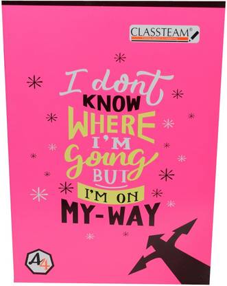 ClassTeam Long Register Notebook A4 Notebook single rule 208 Pages