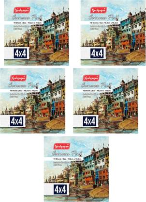 NEELGAGAN Canvas Pad Mini Size for Painting, Acrylic Paint, Oil Paint Dry & Wet Art Media Mini Notebook Plain 10 Pages